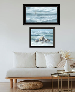 HomeRoots Set of Two Contemporary Black Framed Wall Art Prints – Elegant Home Décor for Any Space 568594