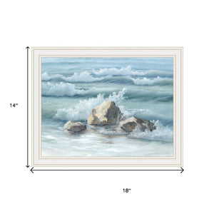 HomeRoots Set of Two Coastal-Inspired Framed Wall Art for Modern Interiors - Vibrant Prints with White Frames 568595