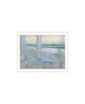 HomeRoots Set of Two Coastal-Inspired White Framed Wall Art Prints for a Relaxed Beachy Vibe in Any Space 568599