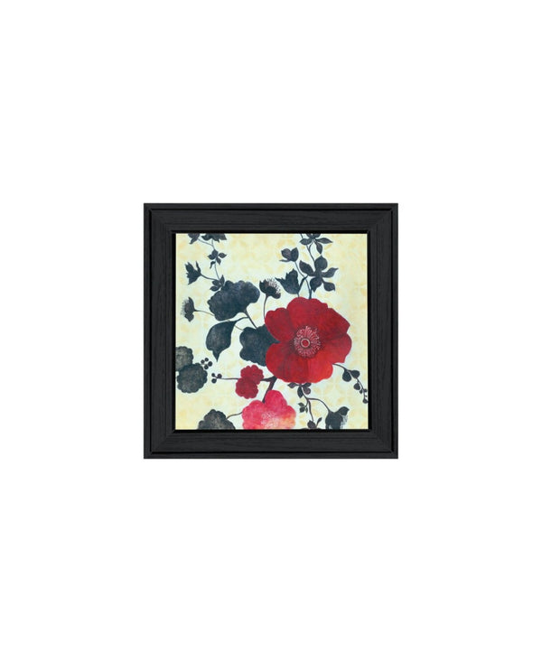 HomeRoots Set of Two Japanese Blossoms I Elegant Black Framed Wall Art for Modern Home Décor & Gallery Display 568604