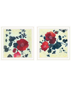 HomeRoots Set of Two Japanese Blossoms Framed Wall Art - Elegant Floral Prints for Modern Home Décor 568607