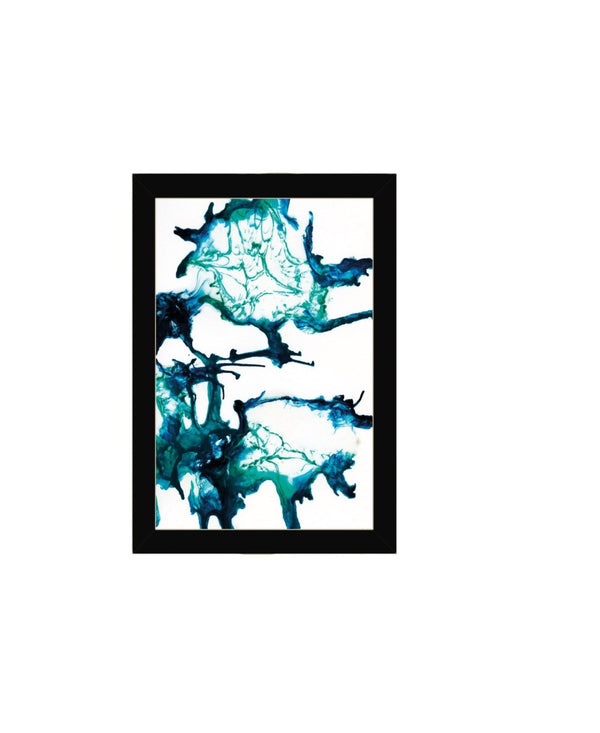 HomeRoots Set of Two Framed Abstract Ocean Art Prints - Modern Coastal Décor for Living Spaces and Offices 568613