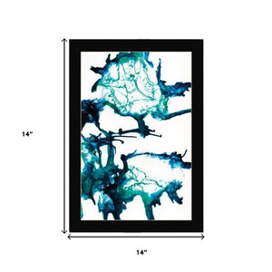 HomeRoots Set of Two Framed Abstract Ocean Art Prints - Modern Coastal Décor for Living Spaces and Offices 568613