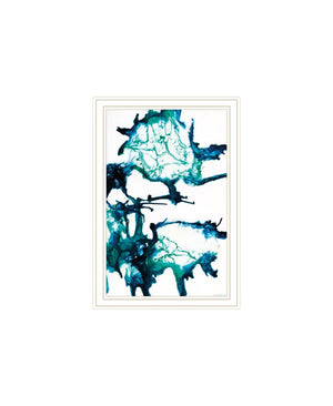 HomeRoots Set of Two Modern Abstract Ocean Prints in White Frames - Perfect Coastal Wall Art for Any Space 568615