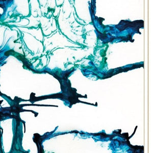 HomeRoots Set of Two Modern Abstract Ocean Prints in White Frames - Perfect Coastal Wall Art for Any Space 568615