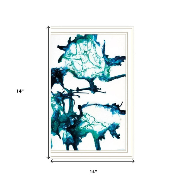 HomeRoots Set of Two Modern Abstract Ocean Prints in White Frames - Perfect Coastal Wall Art for Any Space 568615