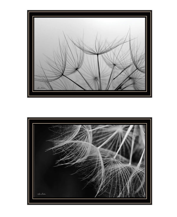 HomeRoots Set of Two Elegant Black Framed Floral Wall Art – Timeless Decor for Living Spaces & Offices 568618