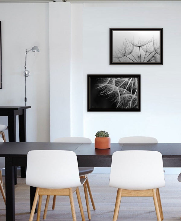 HomeRoots Set of Two Elegant Black Framed Floral Wall Art – Timeless Decor for Living Spaces & Offices 568618
