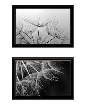 HomeRoots Set of Two Elegant Black Framed Floral Wall Art – Timeless Decor for Living Spaces & Offices 568618