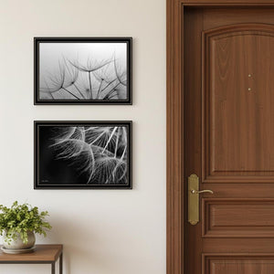 HomeRoots Set of Two Elegant Black Framed Floral Wall Art – Timeless Decor for Living Spaces & Offices 568618