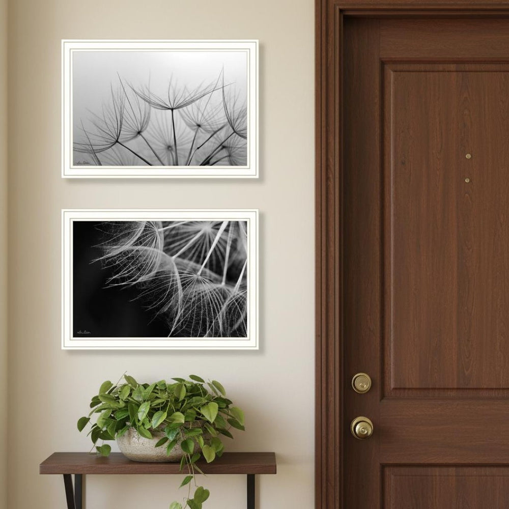 HomeRoots Set of Two Elegant Black Framed Wall Art | Contemporary Acrylic Prints for Stylish Home Décor 568619