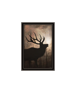 HomeRoots Set of Two Elk at Sunrise Framed Wall Art - Stunning Nature Prints for Your Home Décor Collection 568620