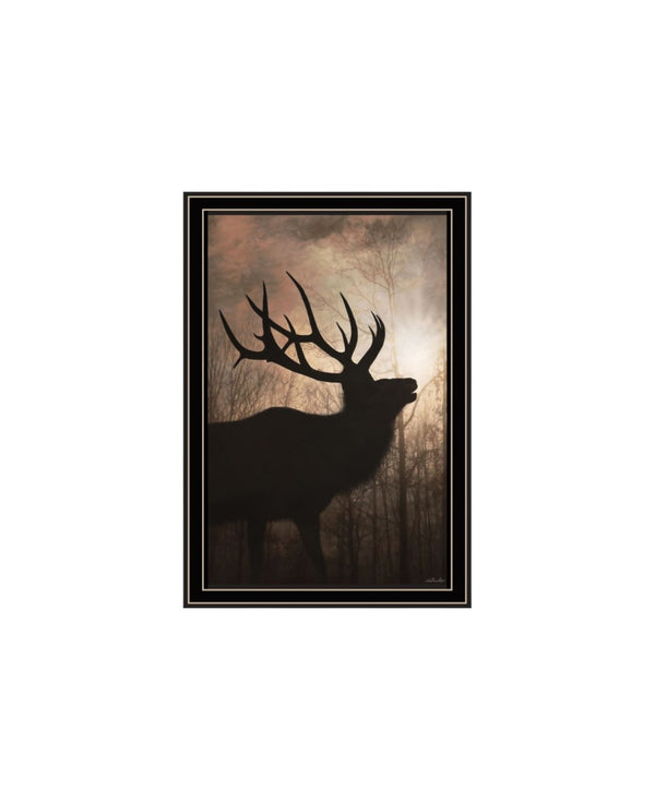 HomeRoots Set of Two Elk at Sunrise Framed Wall Art - Stunning Nature Prints for Your Home Décor Collection 568620