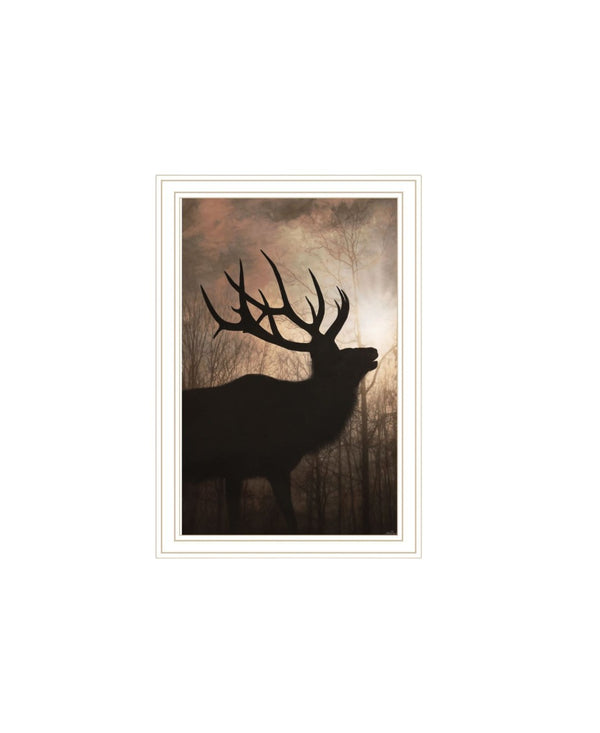 HomeRoots Set of Two Elk at Sunrise Framed Wall Art – Elegant Nature Prints for Modern Rustic Decor 568621
