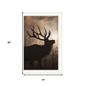 HomeRoots Set of Two Elk at Sunrise Framed Wall Art – Elegant Nature Prints for Modern Rustic Decor 568621