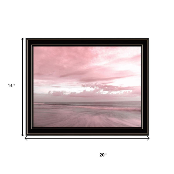 HomeRoots Set of Two "Yes Believe It. Pink Beach Sand" Framed Wall Art Prints for Modern Coastal Decor 568622