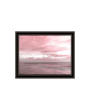 HomeRoots Set of Two "Yes Believe It. Pink Beach Sand" Framed Wall Art Prints for Modern Coastal Decor 568622