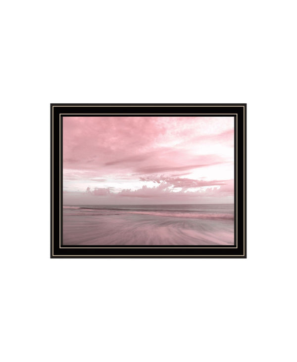 HomeRoots Set of Two "Yes Believe It. Pink Beach Sand" Framed Wall Art Prints for Modern Coastal Decor 568622