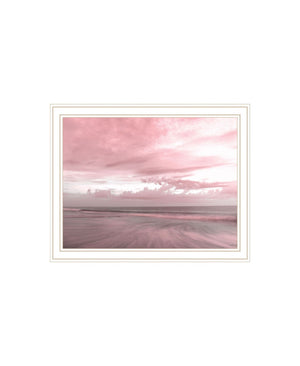 HomeRoots Set of Two "Yes Believe It! Pink Beach Sand" Framed Art Prints - Modern Coastal Wall Décor 568623