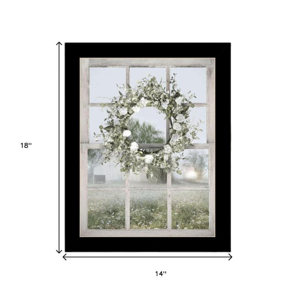 HomeRoots Set of Two Framed Country Morning Prints - Elegant Green Art for Modern Farmhouse Décor 568625
