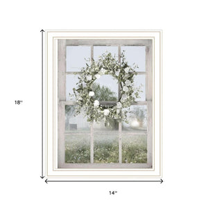 HomeRoots Set of Two Green Country Morning Wall Art Prints in Elegant White Frames for Timeless Decor 568627
