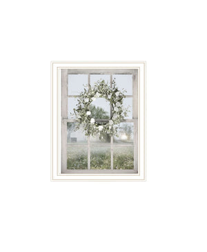 HomeRoots Set of Two Green Country Morning Wall Art Prints in Elegant White Frames for Timeless Decor 568627