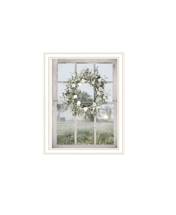 HomeRoots Set of Two Green Country Morning Wall Art Prints in Elegant White Frames for Timeless Decor 568627