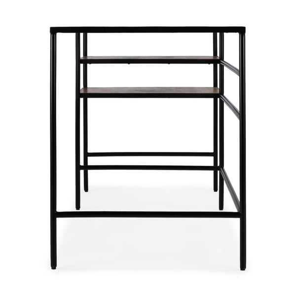 Butler Specialty Jensen Industrial-style Writing Desk With Solid Mango Wood Top And Sleek Iron Frame For Home Office Light Brown Iron,Mango Solids 5686330-butler