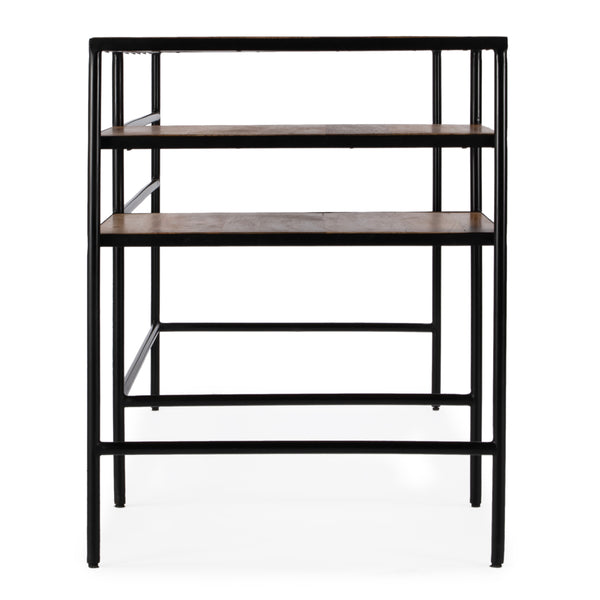 Butler Specialty Jensen Industrial-style Writing Desk With Solid Mango Wood Top And Sleek Iron Frame For Home Office Light Brown Iron,Mango Solids 5686330-butler