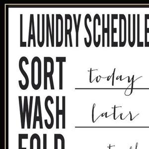 HomeRoots Set of Three Framed Laundry Prints - Modern Wall Art for a Stylish Laundry Room Makeover! 568634