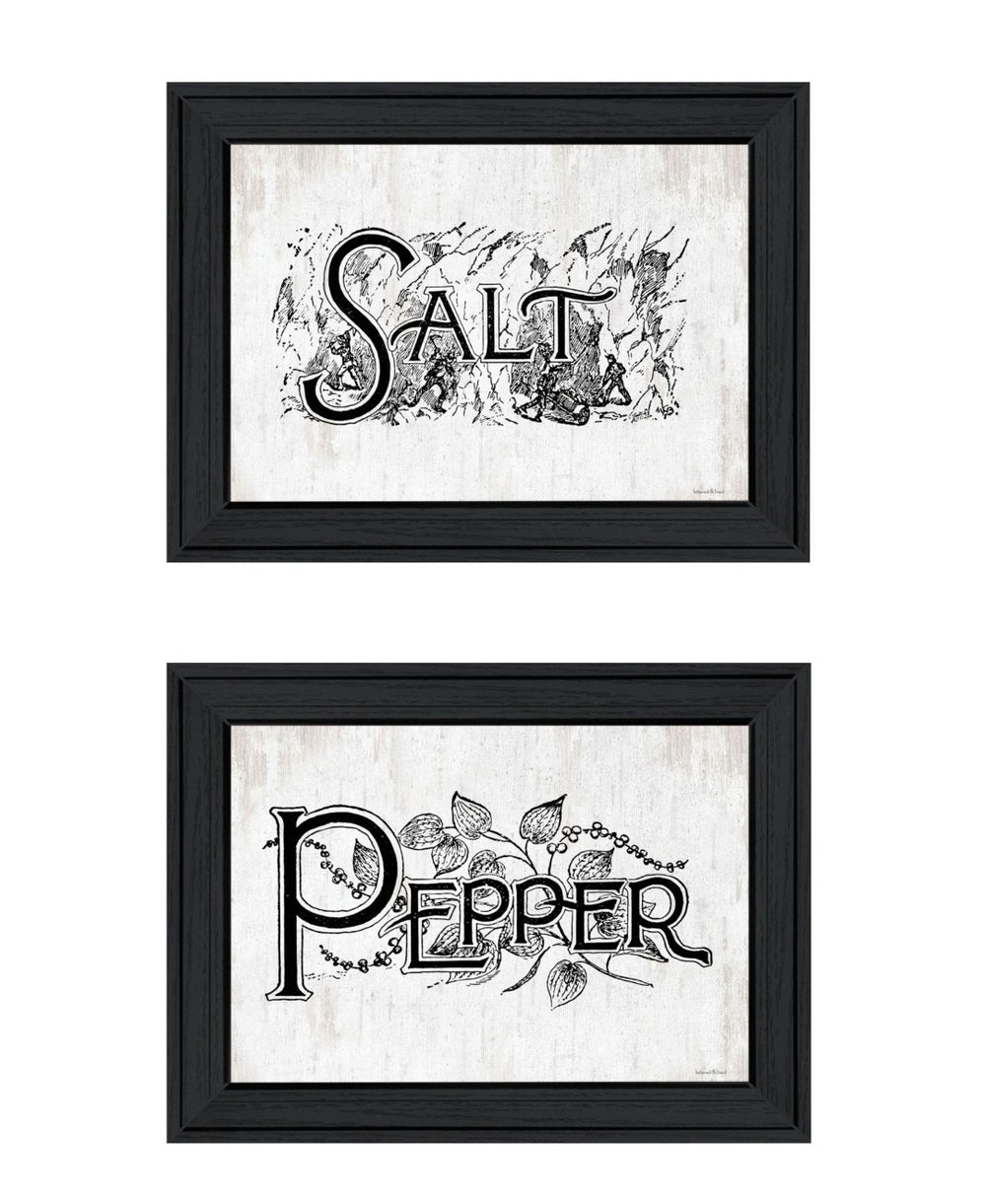 HomeRoots Set of Two Framed Kitchen Wall Art - "Seasoned with Love" Prints for Stylish Home Décor 568636