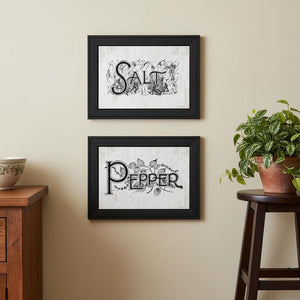 HomeRoots Set of Two Framed Kitchen Wall Art - "Seasoned with Love" Prints for Stylish Home Décor 568636