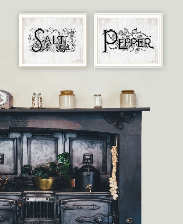 HomeRoots Set of Two Stylish Framed Kitchen Wall Art Prints - Acrylic-Inspired Decor for Warm Home Vibes 568638