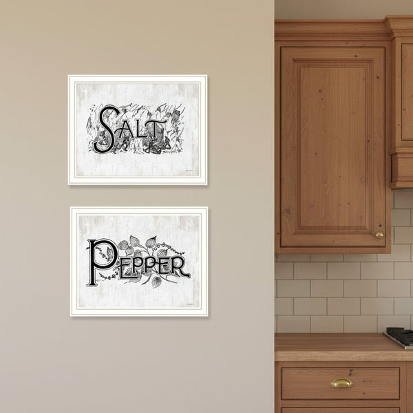 HomeRoots Set of Two Stylish Framed Kitchen Wall Art Prints - Acrylic-Inspired Decor for Warm Home Vibes 568638