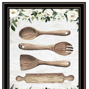 HomeRoots Set of Two Framed Kitchen Wall Art Prints - Contemporary Black Frames for Stylish Home Decor 568640