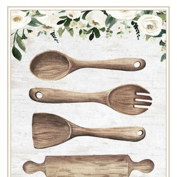 HomeRoots Set of Two Stylish White Framed Kitchen Wall Art Prints – Modern Decor for Dining Spaces & More 568641