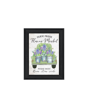 HomeRoots Set Of Two Bloom Where You Are Planted Black Framed Wall Art - Stylish Decor for Any Room 568642