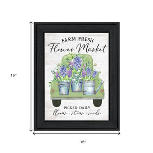 HomeRoots Set Of Two Bloom Where You Are Planted Black Framed Wall Art - Stylish Decor for Any Room 568642