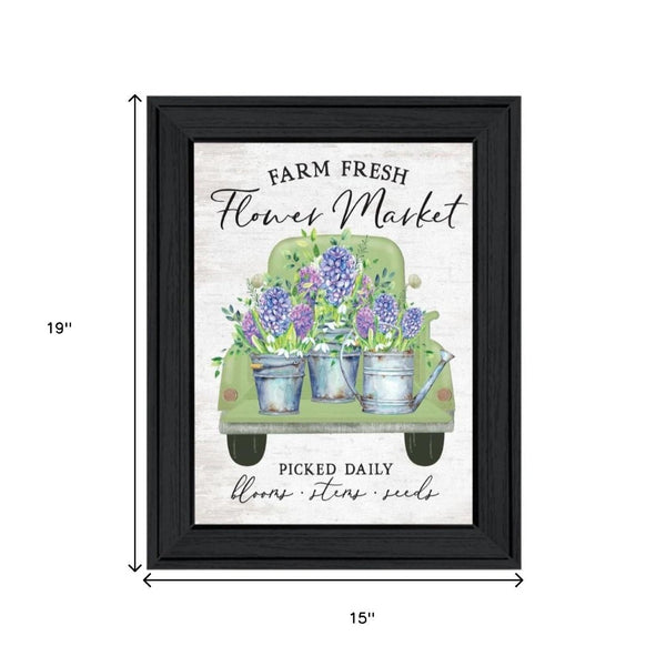 HomeRoots Set Of Two Bloom Where You Are Planted Black Framed Wall Art - Stylish Decor for Any Room 568642