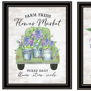 HomeRoots Set of Two Inspirational Bloom Where You Are Planted Framed Wall Art for Elegant Home Decor 568643
