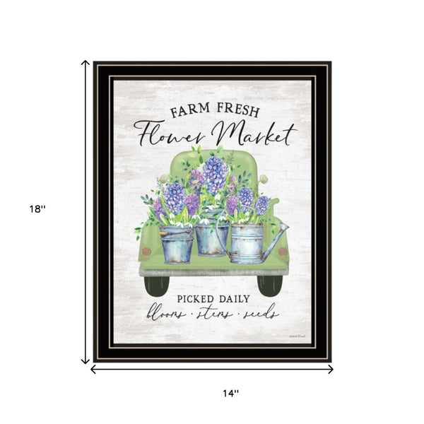 HomeRoots Set of Two Inspirational Bloom Where You Are Planted Framed Wall Art for Elegant Home Decor 568643