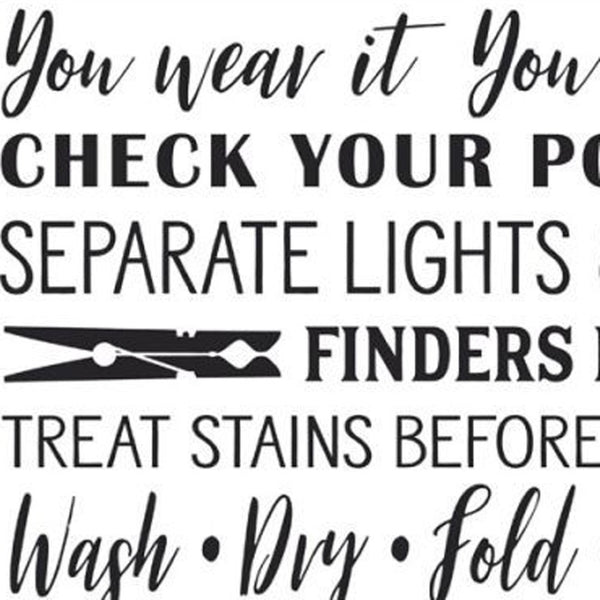 HomeRoots Set of Two Laundry Rules & Schedule Framed Wall Art - Stylish Decor for Organized Spaces 568662