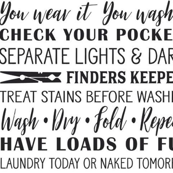 HomeRoots Set of Two Laundry Rules & Schedule Framed Wall Art - Stylish Decor for Organized Spaces 568662