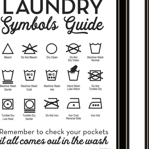 HomeRoots Set of Two Stylish Laundry and Stain Removal Art Prints in Black Frames for Charming Decor 568664