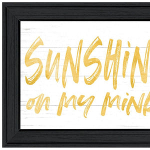 HomeRoots Set of Two Stylish Black Framed Wall Art Prints – Brighten Your Space with Fun, Sun-Inspired Decor! 568666