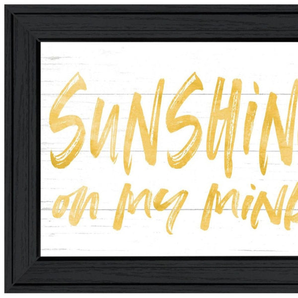 HomeRoots Set of Two Stylish Black Framed Wall Art Prints – Brighten Your Space with Fun, Sun-Inspired Decor! 568666