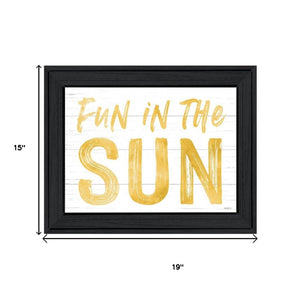 HomeRoots Set of Two Stylish Black Framed Wall Art Prints – Brighten Your Space with Fun, Sun-Inspired Decor! 568666