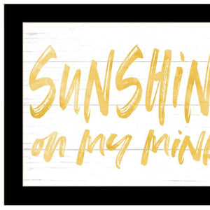 HomeRoots Set of Two Vibrant Fun in the Sun Wall Art Prints - Black Framed Decor for Any Room's Focal Point 568667