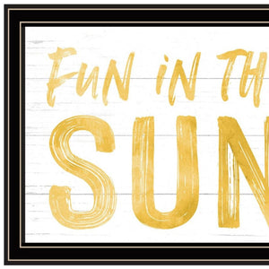 HomeRoots Set of Two Framed Wall Art Prints - "Sunshine on My Mind" - Chic Décor for a Bright Home Upgrade 568668