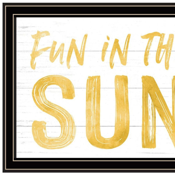HomeRoots Set of Two Framed Wall Art Prints - "Sunshine on My Mind" - Chic Décor for a Bright Home Upgrade 568668